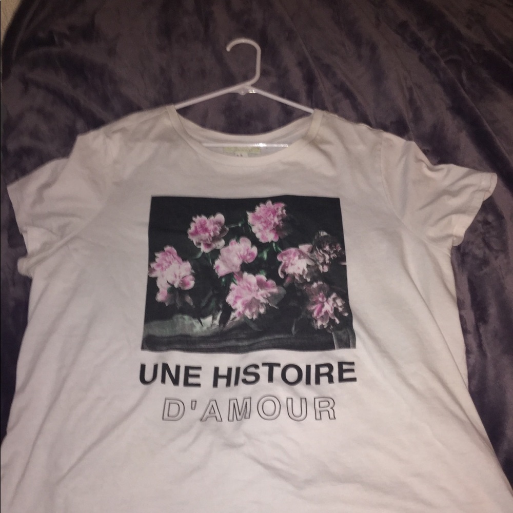 Forever 21 White Graphic Tee
